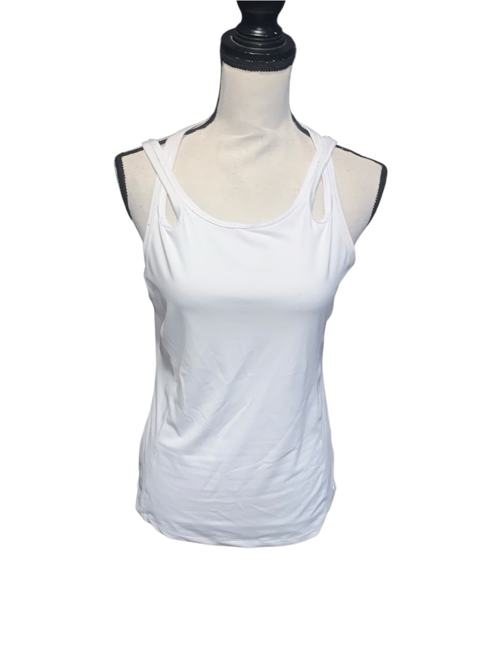 Apana White Women’s Large Double Strap Tank Top Athletic